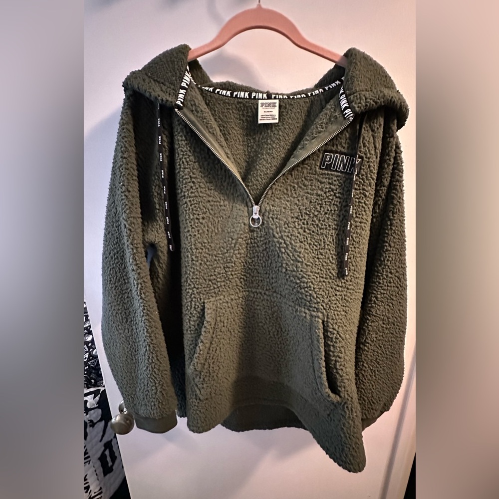 VS PINK Pullover Quarter Zip Hoodie